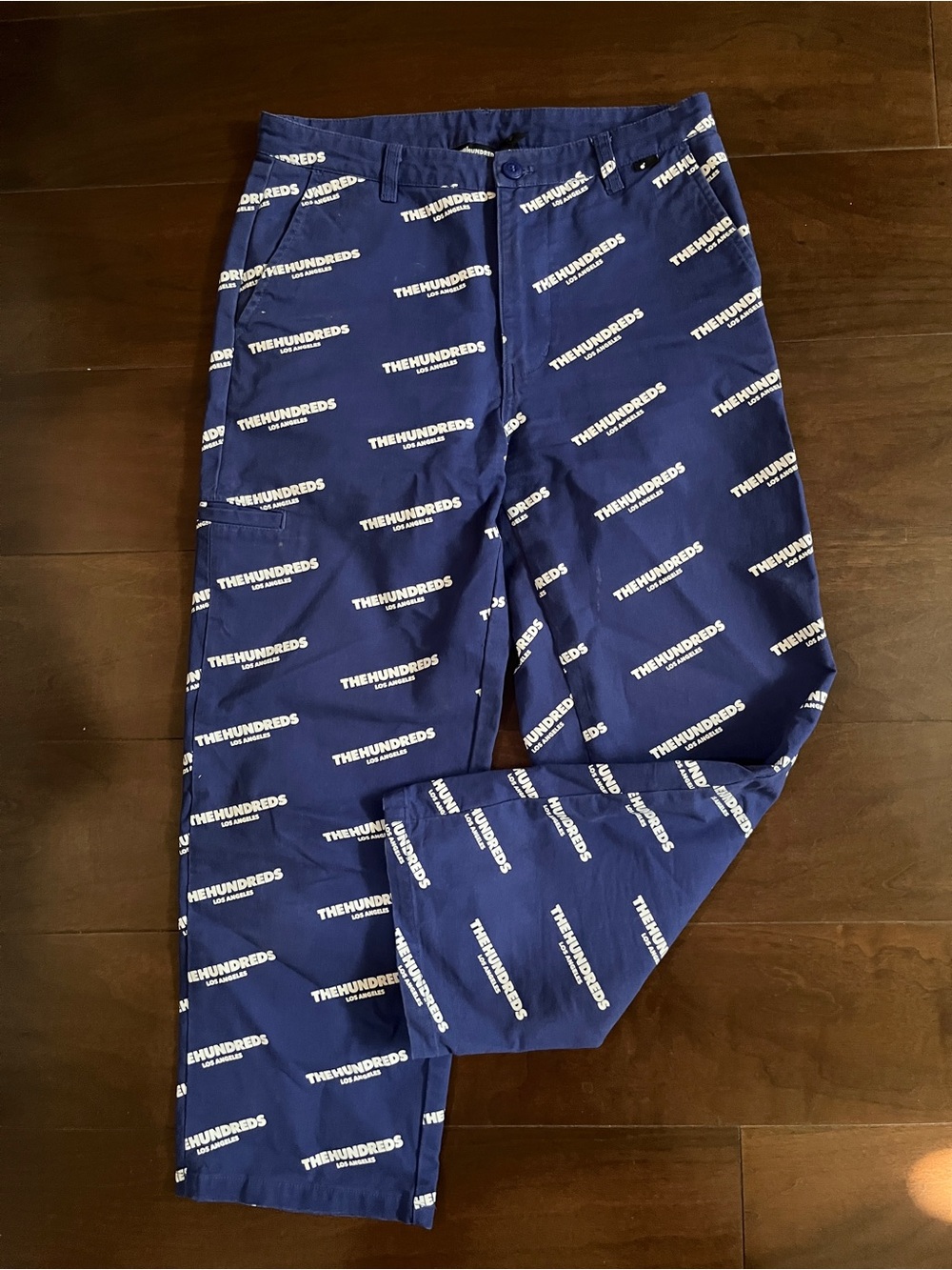 The Hundreds Blue All-Over Logo Chinos